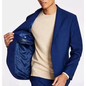 Kenneth Cole Men's Reaction Techni-Cole The Flex Coat Suit Jacket 40R Navy Blue